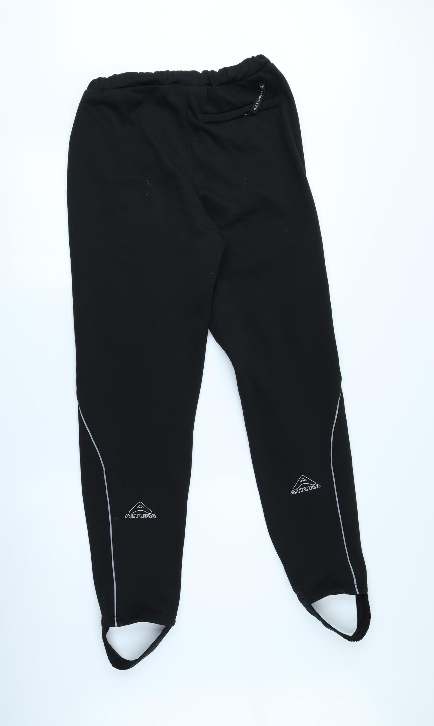 Altura Womens Black Polyester Jogger Trousers Size 12 L28 in Regular Drawstring