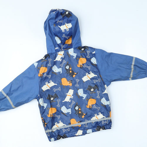 Lupilu Boys Blue Basic Coat Coat Size 12 Months Zip - Size 12-24 months, Animals