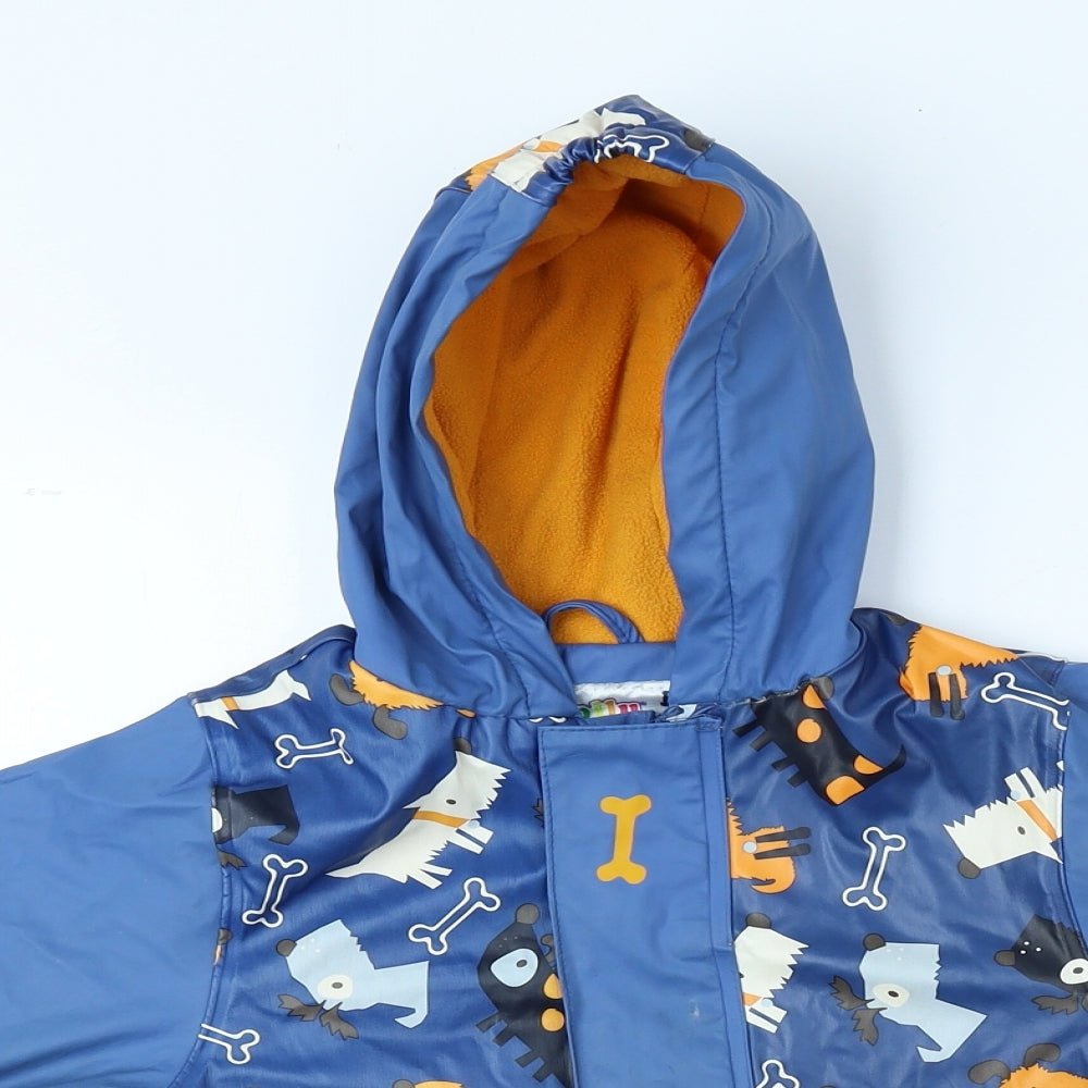 Lupilu Boys Blue Basic Coat Coat Size 12 Months Zip - Size 12-24 months, Animals