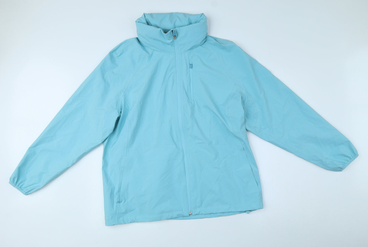 Marks and Spencer Womens Blue Rain Coat Coat Size 22 Zip