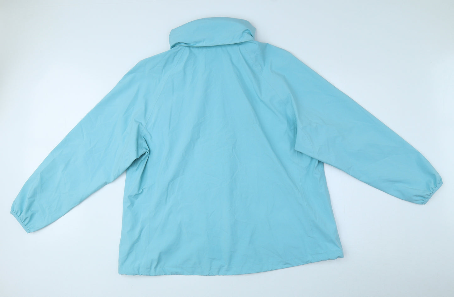Marks and Spencer Womens Blue Rain Coat Coat Size 22 Zip