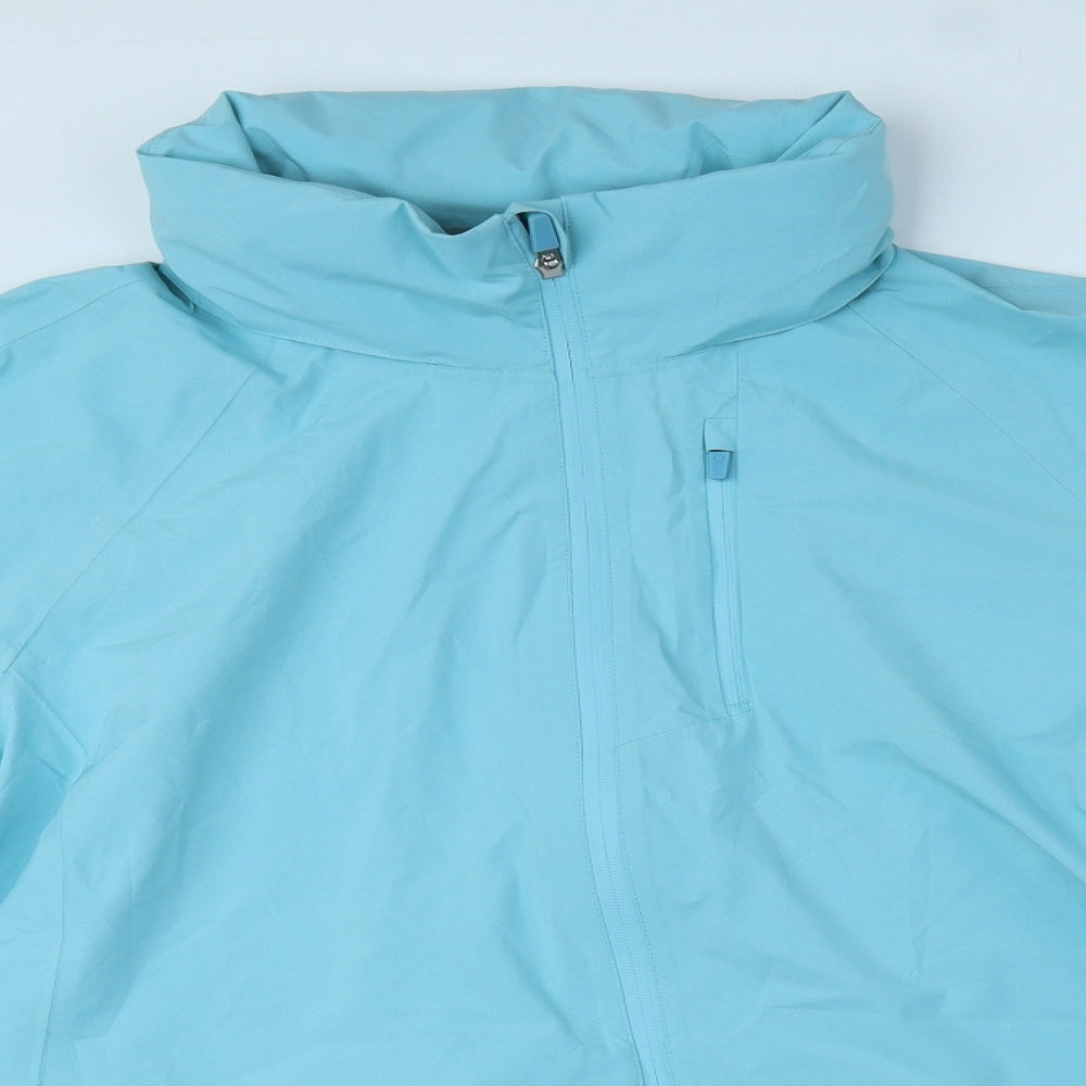 Marks and Spencer Womens Blue Rain Coat Coat Size 22 Zip