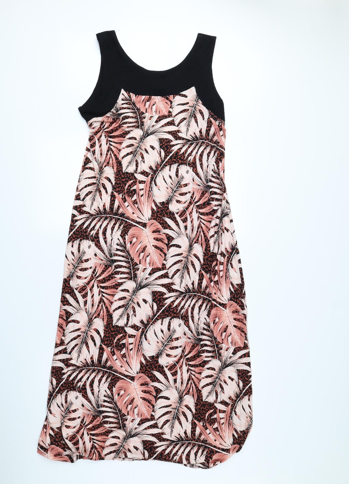 Wallis Womens Floral Tank Dress Size 12 Crew Neck Pullover