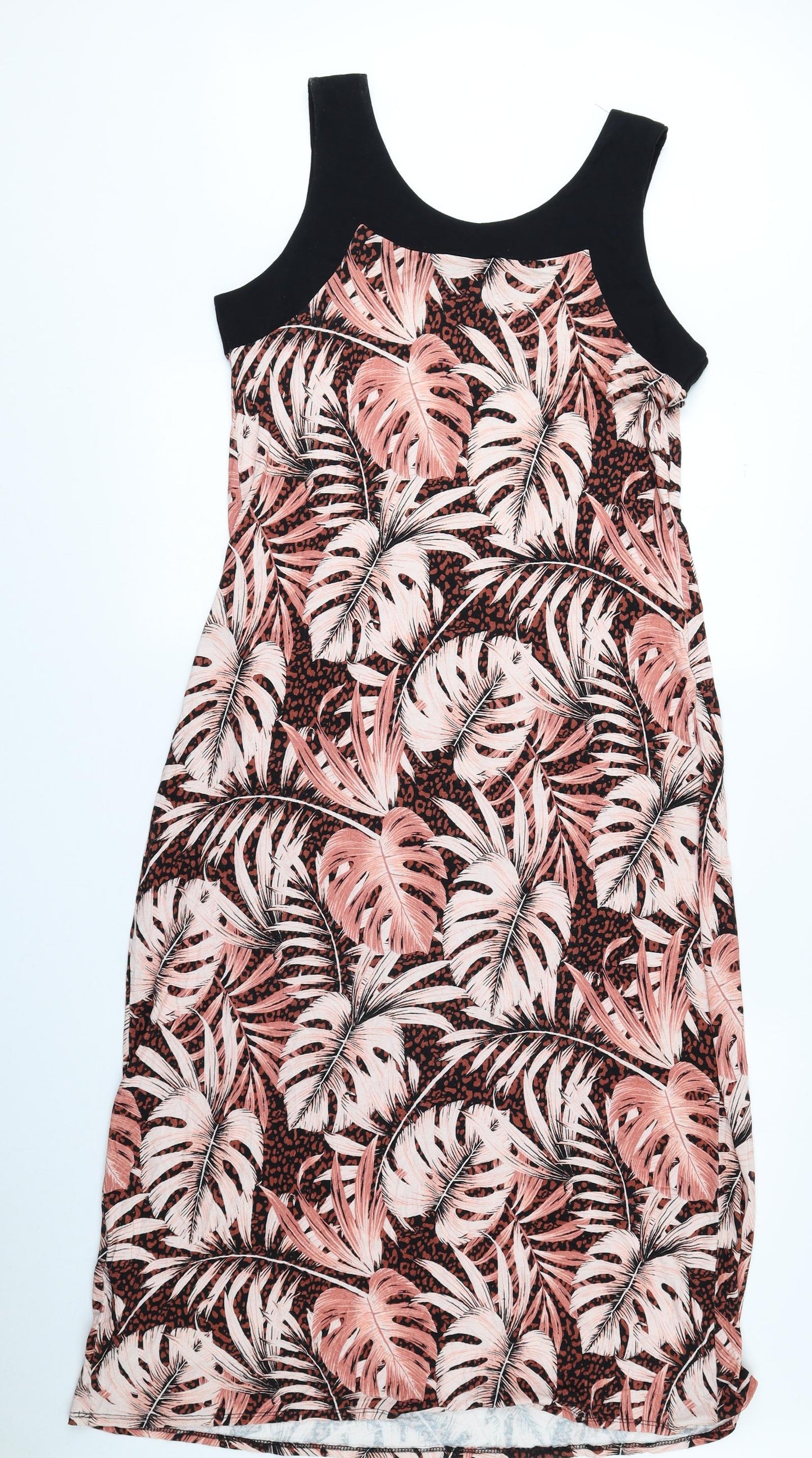 Wallis Womens Floral Tank Dress Size 12 Crew Neck Pullover