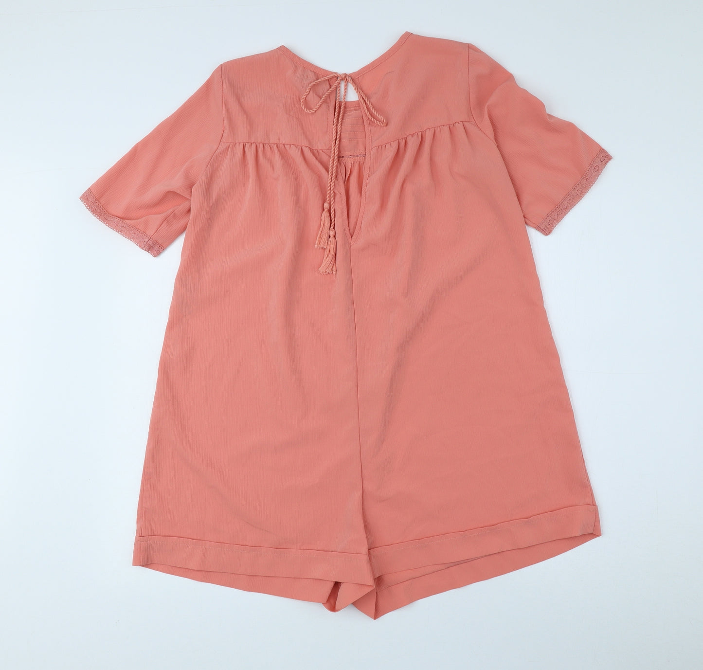 ASOS Womens Pink Polyester Romper One-Piece Size 10 Pullover