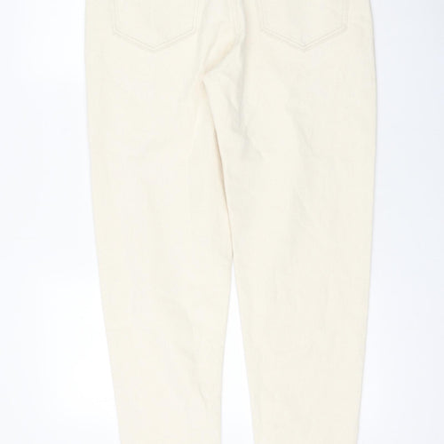 Autograph Womens Ivory Cotton Tapered Jeans Size 32 in L33 in Regular Zip