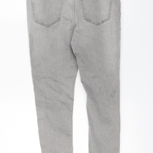 Marks and Spencer Womens Grey Viscose Skinny Jeans Size 6 L23 in Regular Zip