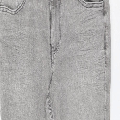 Marks and Spencer Womens Grey Viscose Skinny Jeans Size 6 L23 in Regular Zip
