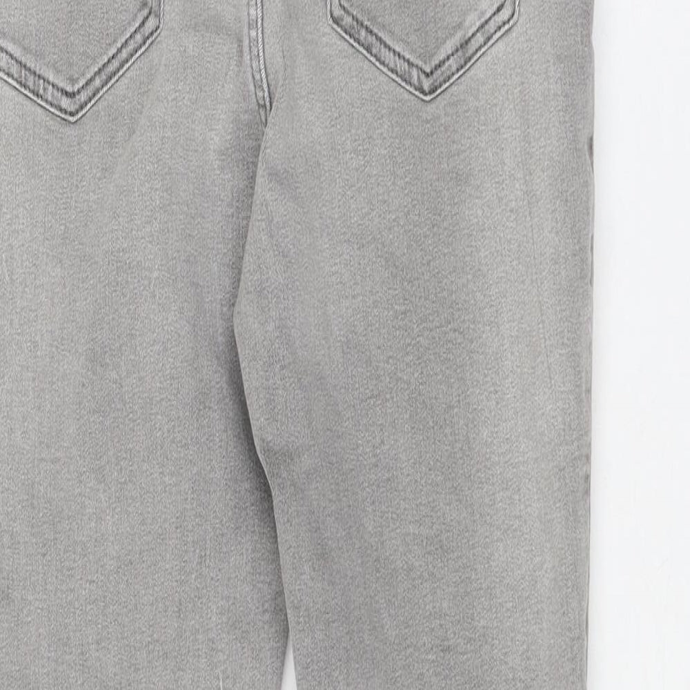Marks and Spencer Womens Grey Viscose Skinny Jeans Size 6 L23 in Regular Zip