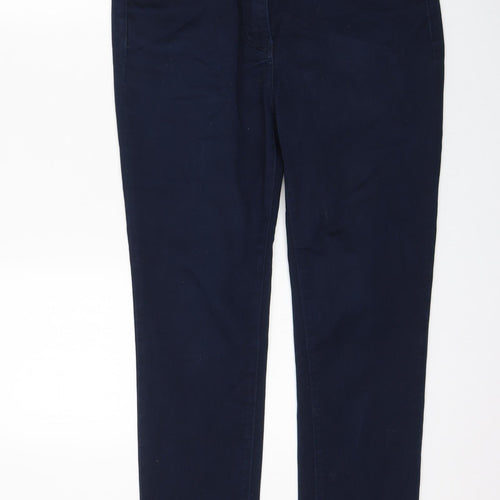 Bonmarché Womens Blue Cotton Straight Jeans Size 14 L27 in Regular Zip