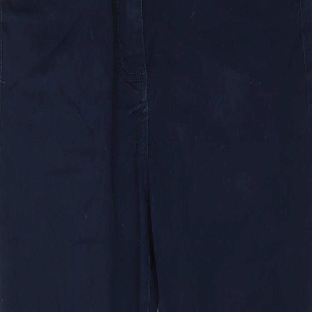Bonmarché Womens Blue Cotton Straight Jeans Size 14 L27 in Regular Zip