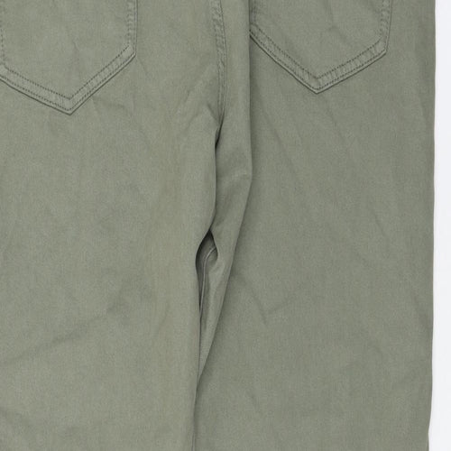 Marks and Spencer Womens Green Cotton Skinny Jeans Size 40 in L31 in Regular Zip