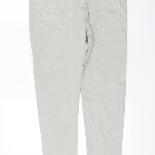 Marks and Spencer Womens Grey Cotton Skinny Jeans Size 32 in L31 in Regular Zip