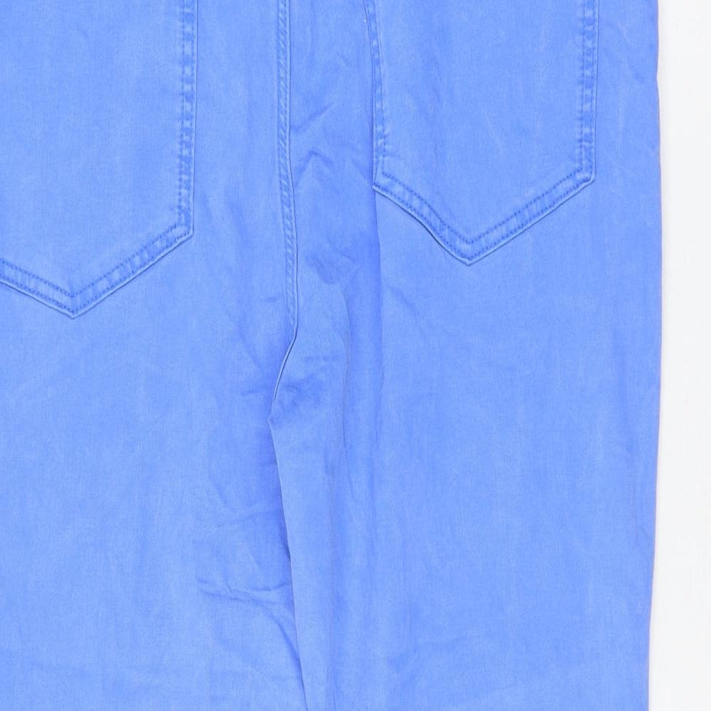Marks and Spencer Womens Blue Lyocell Cropped Jeans Size 20 L21 in Regular Zip