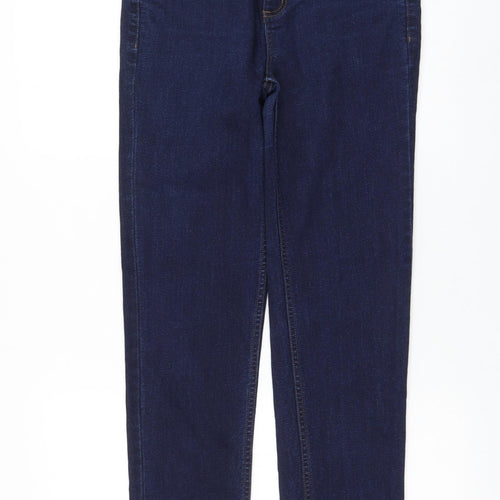 Incorporate Wear Womens Blue Cotton Straight Jeans Size 30 in L30 in Regular Zip