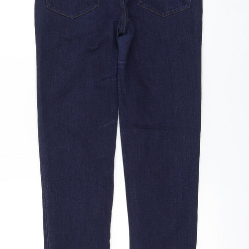 Incorporate Wear Womens Blue Cotton Straight Jeans Size 30 in L30 in Regular Zip
