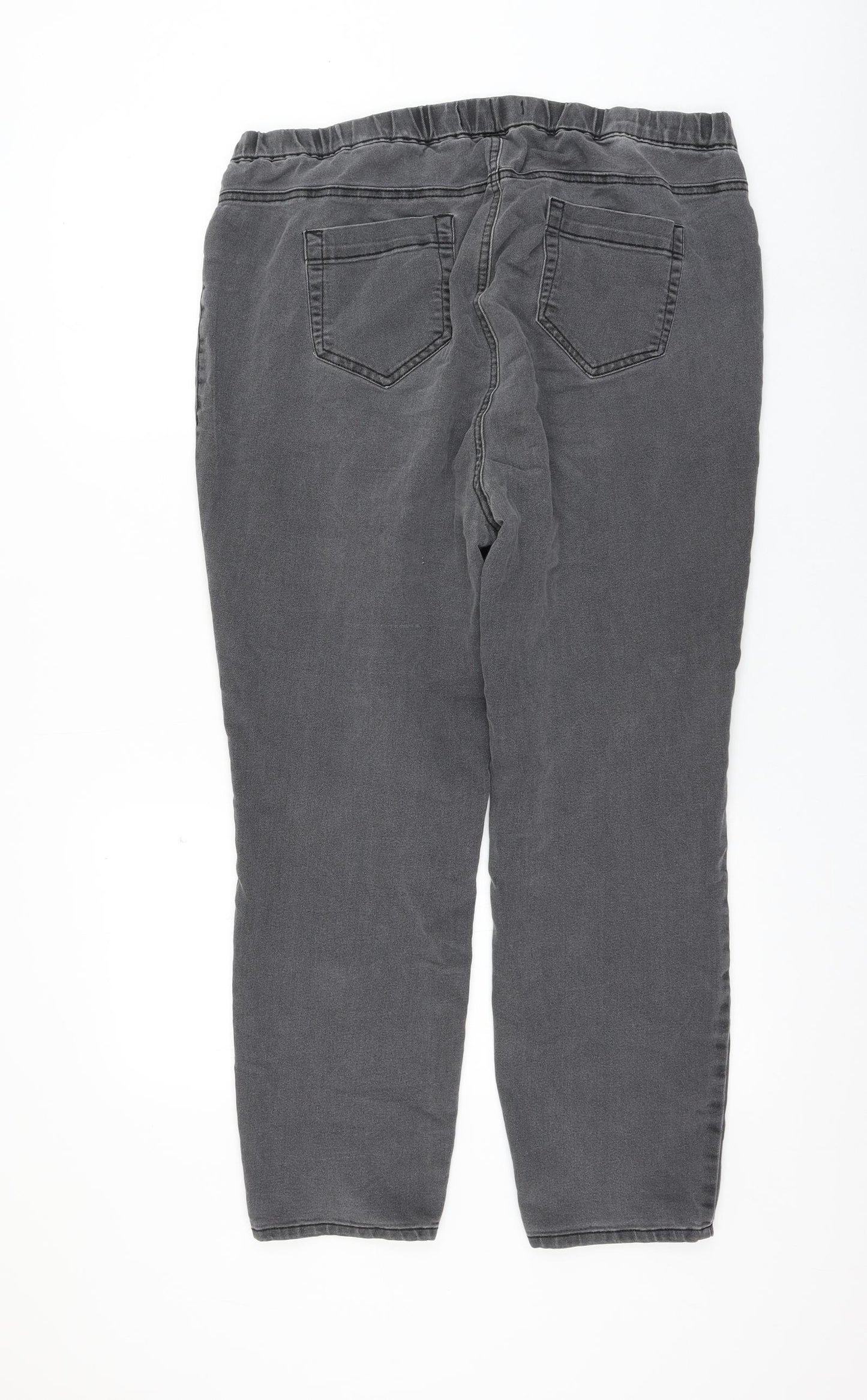 Evans Womens Grey Cotton Jegging Jeans Size 20 L25 in Regular