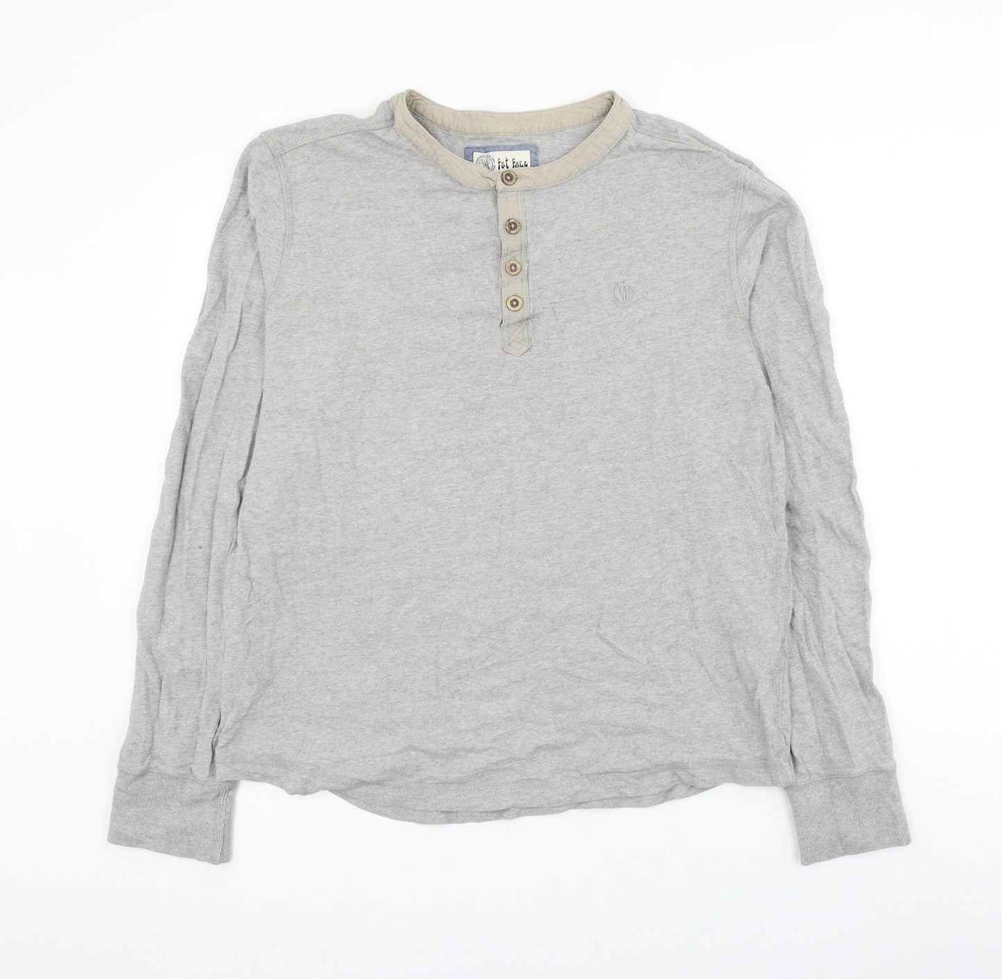 FATFACE Mens Grey Cotton Pullover Sweatshirt Size S