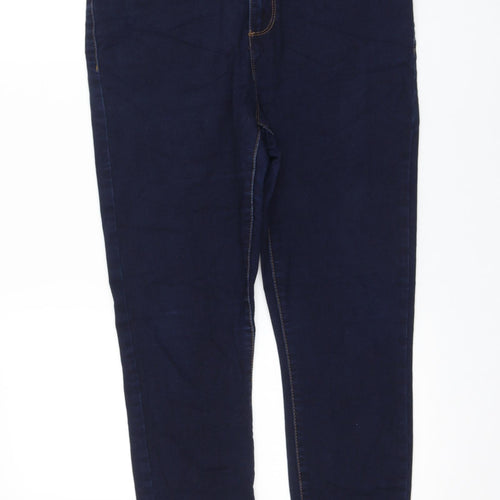 Preworn Womens Blue Polyester Skinny Jeans Size 32 in L25 in Regular Zip