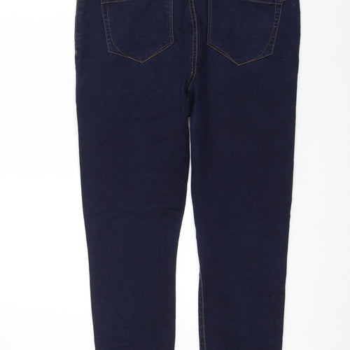 Preworn Womens Blue Polyester Skinny Jeans Size 32 in L25 in Regular Zip