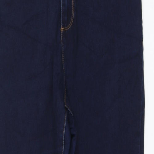 Preworn Womens Blue Polyester Skinny Jeans Size 32 in L25 in Regular Zip