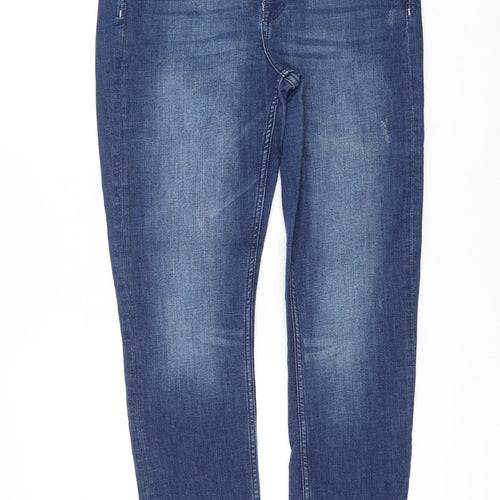 H&M Womens Blue Cotton Skinny Jeans Size 33 in L30 in Regular Zip