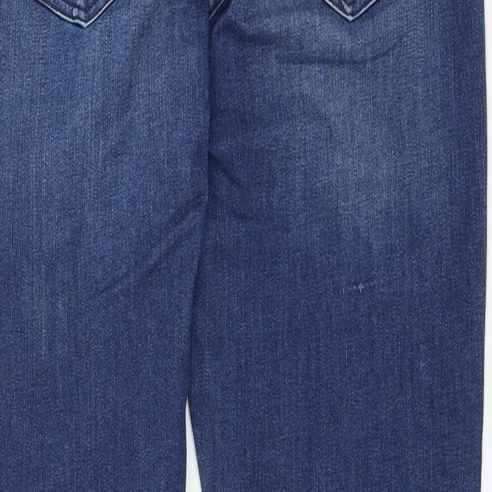 H&M Womens Blue Cotton Skinny Jeans Size 33 in L30 in Regular Zip