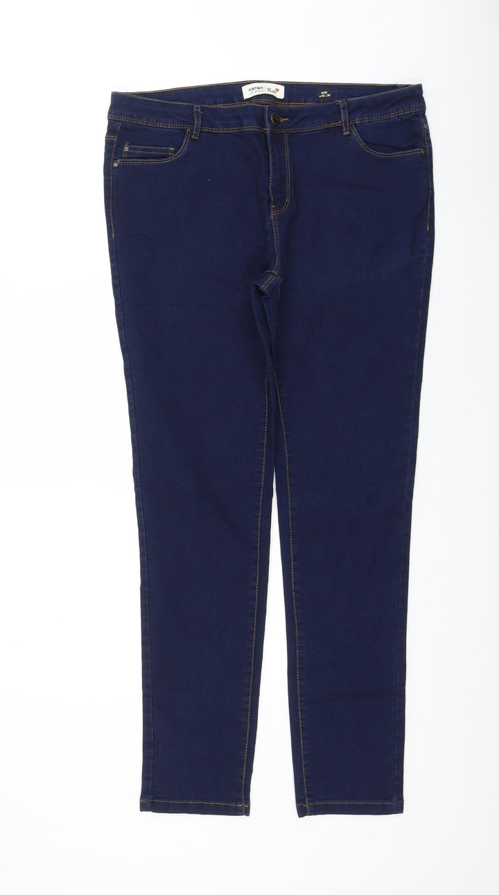 Koton Womens Blue Cotton Skinny Jeans Size 32 in L30 in Regular Zip