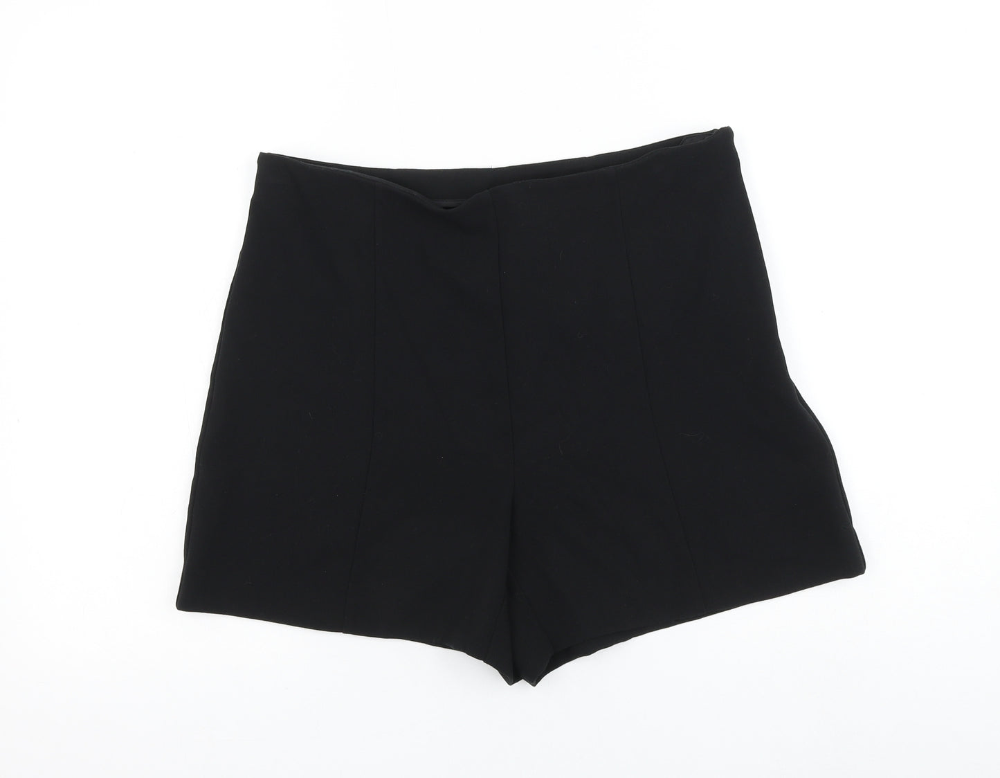 NEXT Womens Black Polyester Sailor Shorts Size 12 L5 in Regular Zip