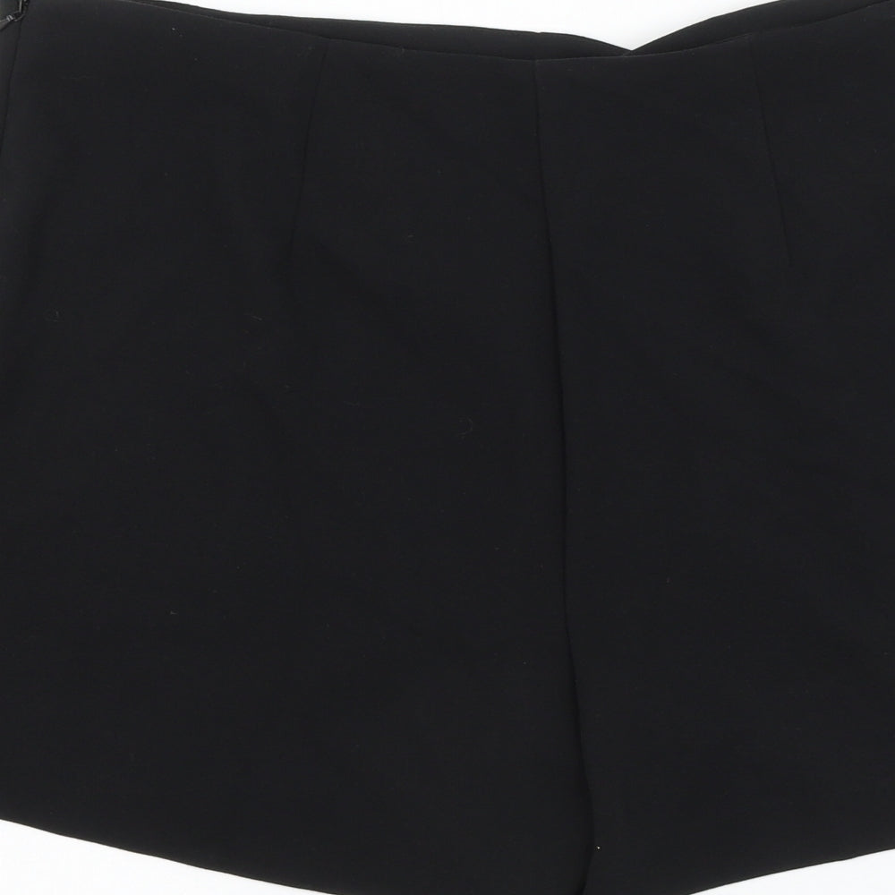 NEXT Womens Black Polyester Sailor Shorts Size 12 L5 in Regular Zip