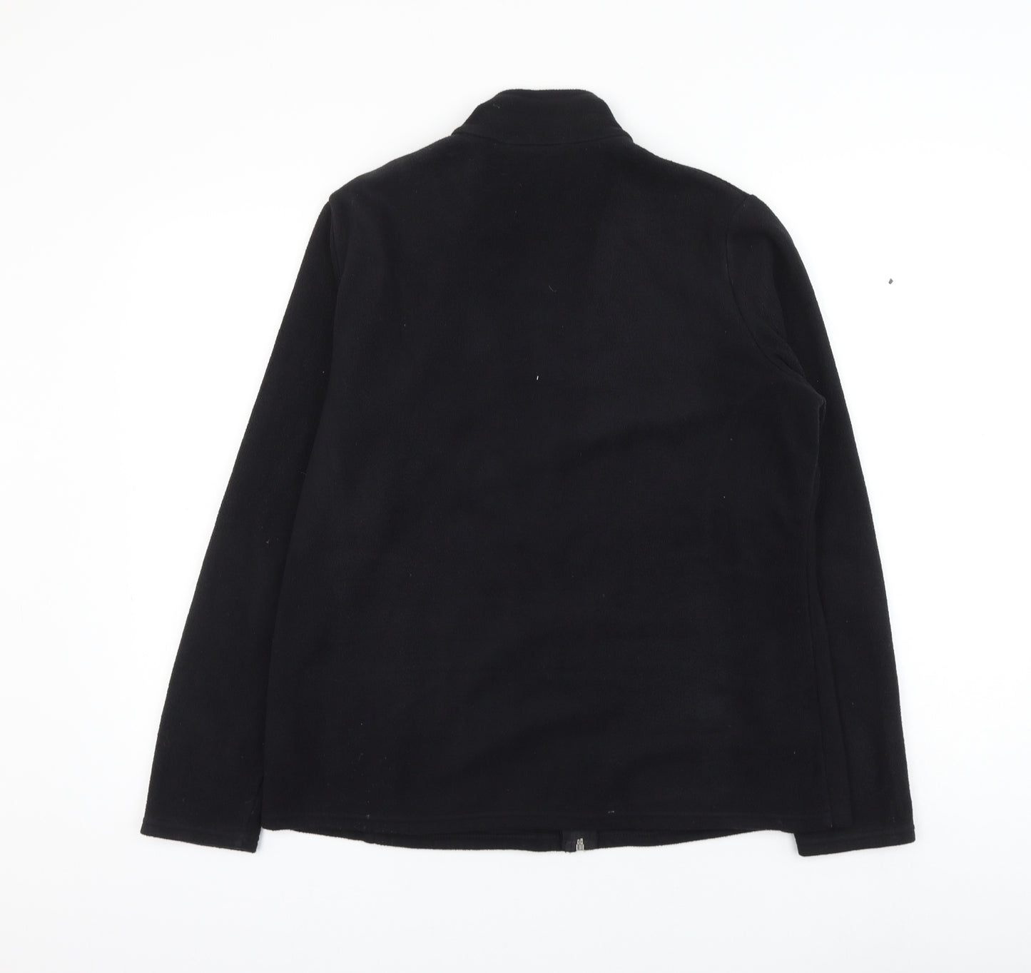 Marks and Spencer Womens Black Polyester Full Zip Sweatshirt Size 16 Zip