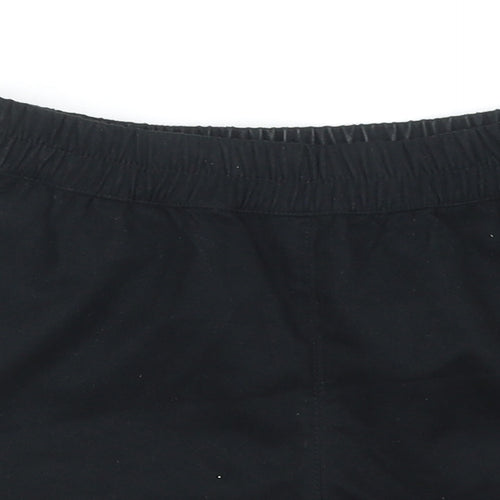 H&M Womens Black Polyester Hot Pants Shorts Size 8 L3 in Regular Pull On