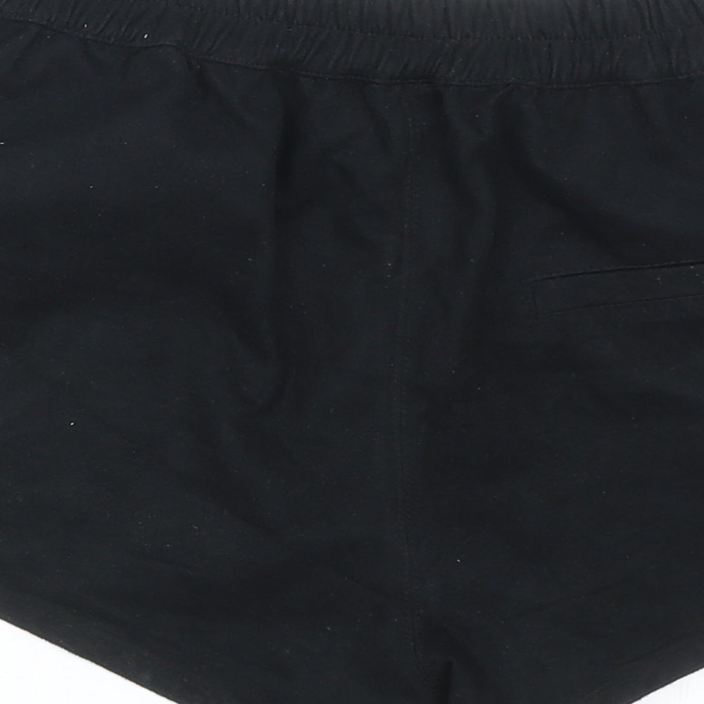 H&M Womens Black Polyester Hot Pants Shorts Size 8 L3 in Regular Pull On
