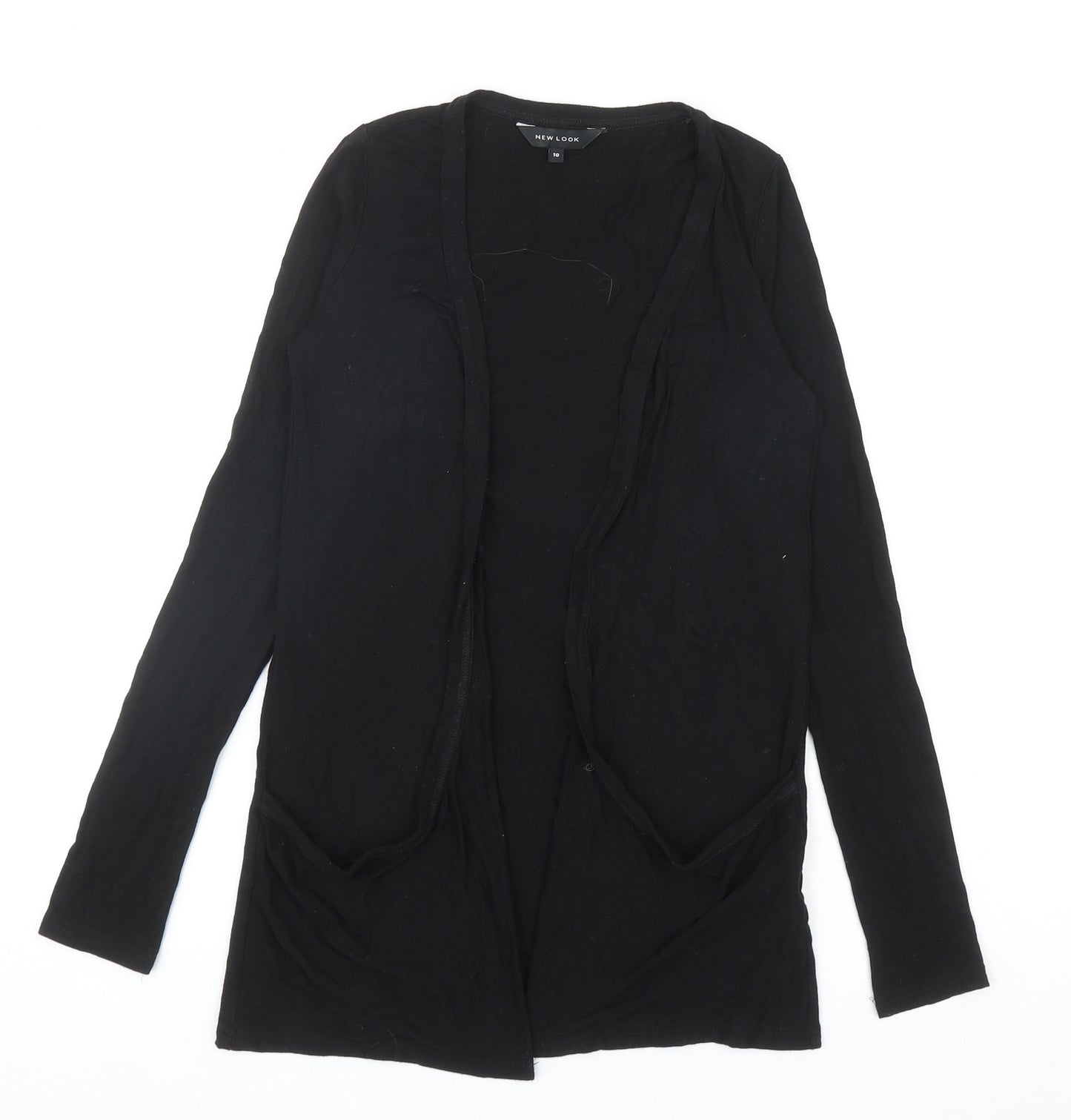 New Look Womens Black Viscose Cardigan Sweatshirt Size 10