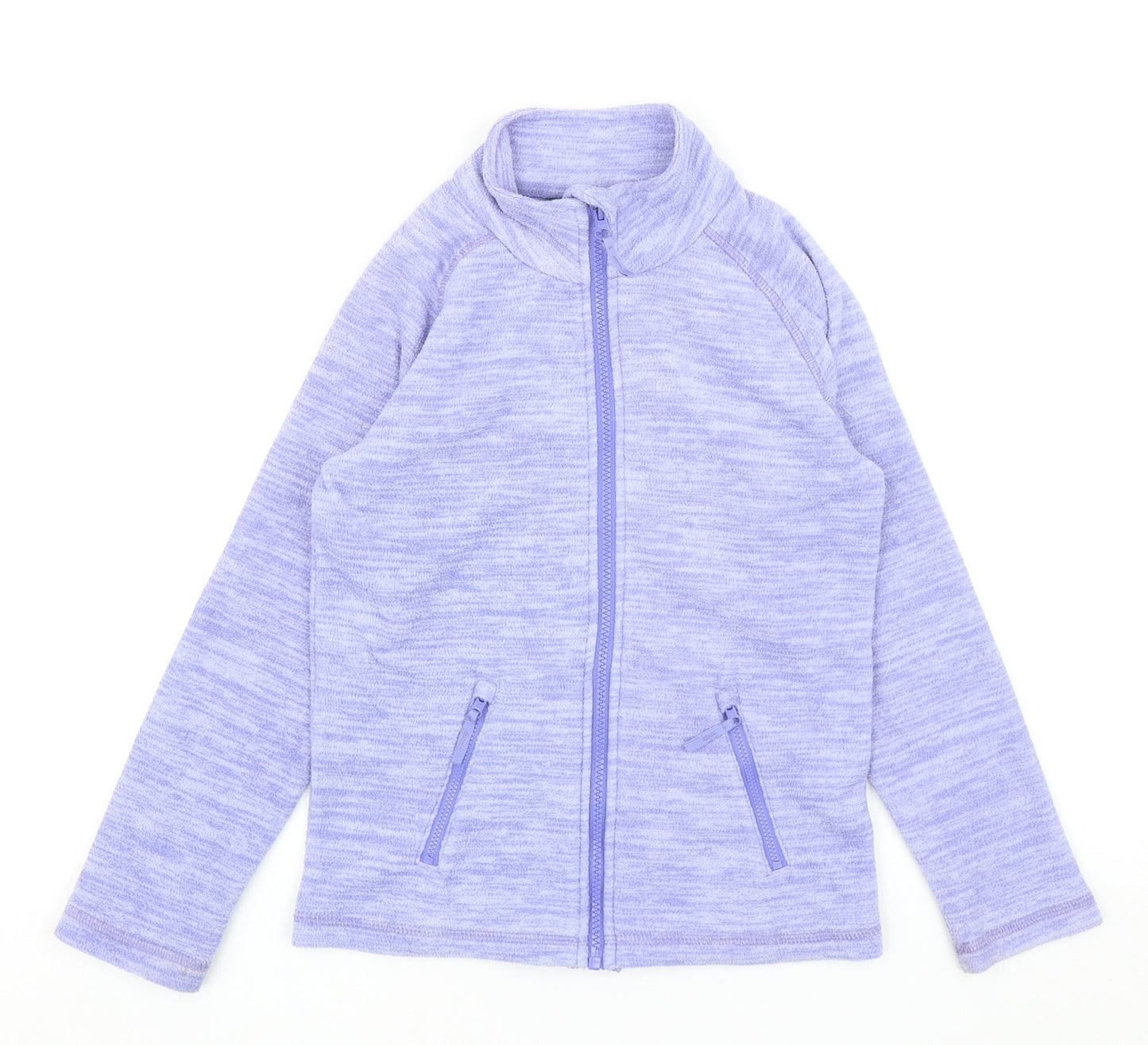 Mountain Warehouse Girls Purple Polyester Full Zip Sweatshirt Size 7-8 Years Zip