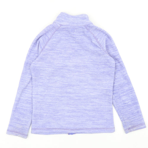 Mountain Warehouse Girls Purple Polyester Full Zip Sweatshirt Size 7-8 Years Zip