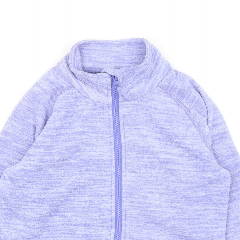 Mountain Warehouse Girls Purple Polyester Full Zip Sweatshirt Size 7-8 Years Zip