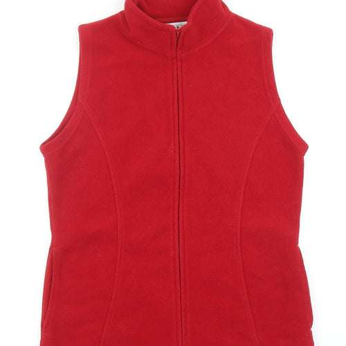 EWM Womens Red Gilet Jacket Size S Zip - UK Size 10-12