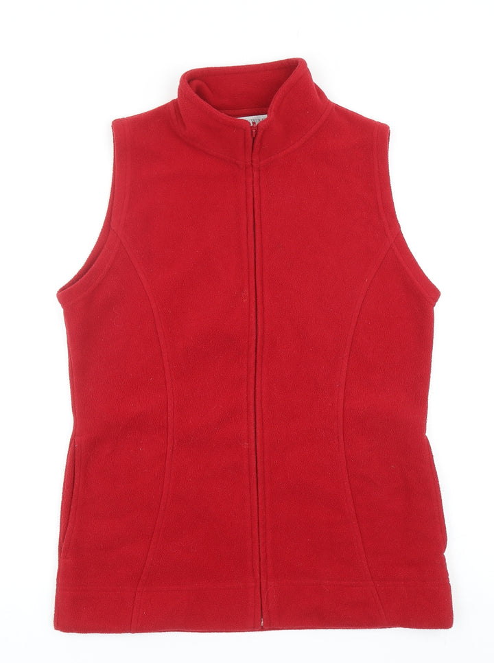 EWM Womens Red Gilet Jacket Size S Zip - UK Size 10-12