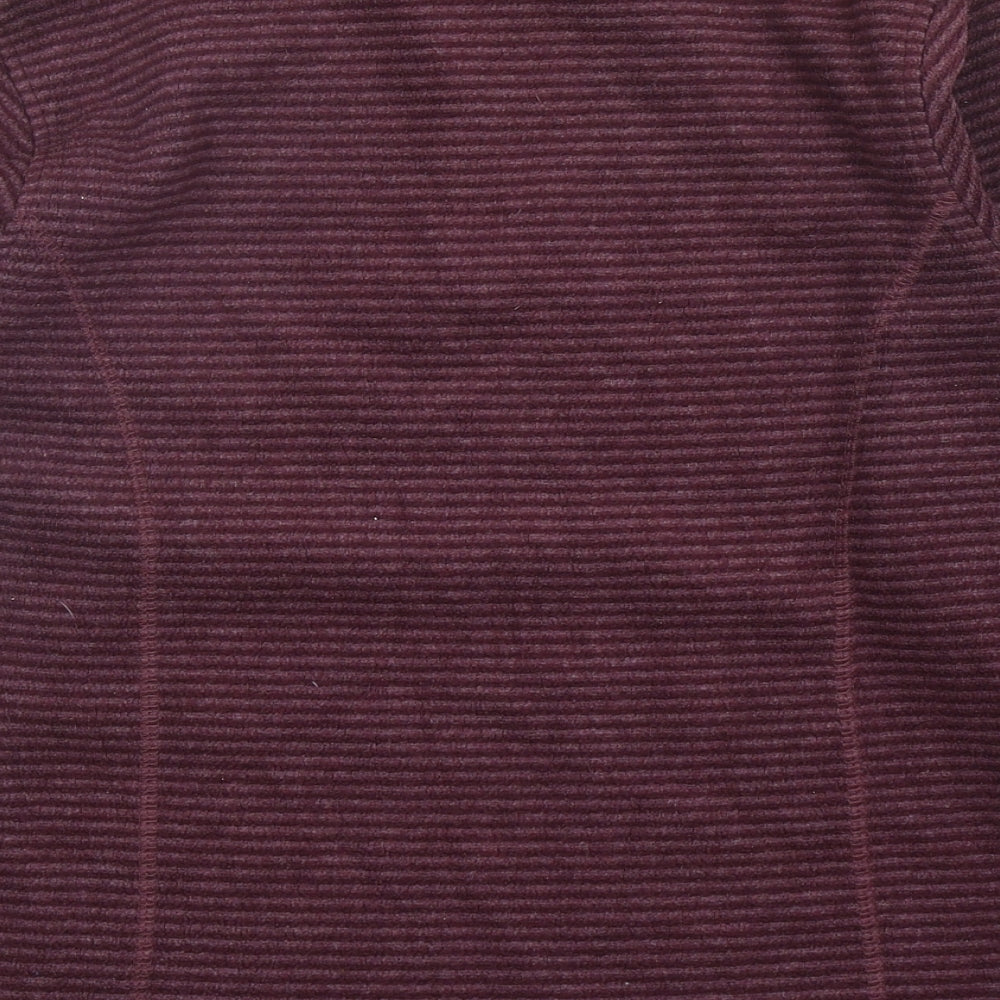 Regatta Womens Purple Striped Polyester Pullover Sweatshirt Size 10 Zip