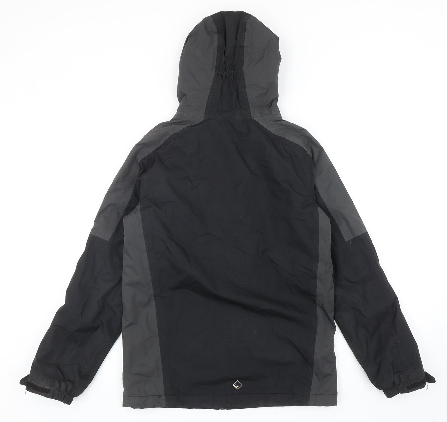 Regatta Boys Black Colourblock Rain Coat Coat Size 14 Years Zip