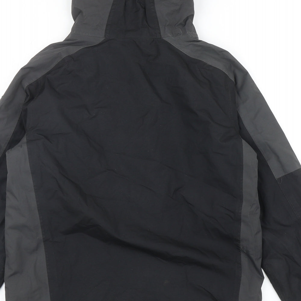 Regatta Boys Black Colourblock Rain Coat Coat Size 14 Years Zip