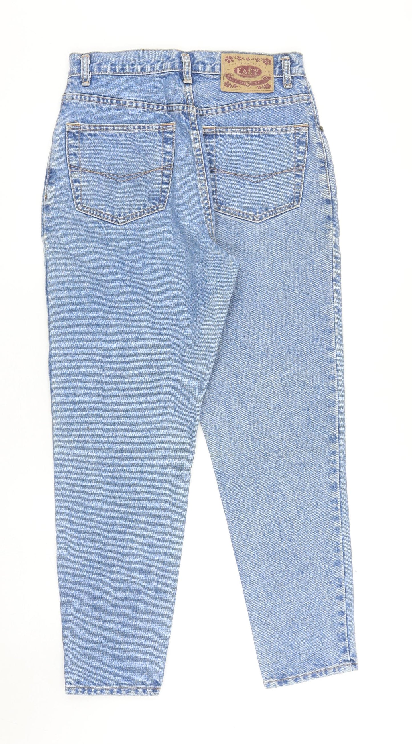 Easy Womens Blue Cotton Mom Jeans Size 30 in L27 in Regular Zip