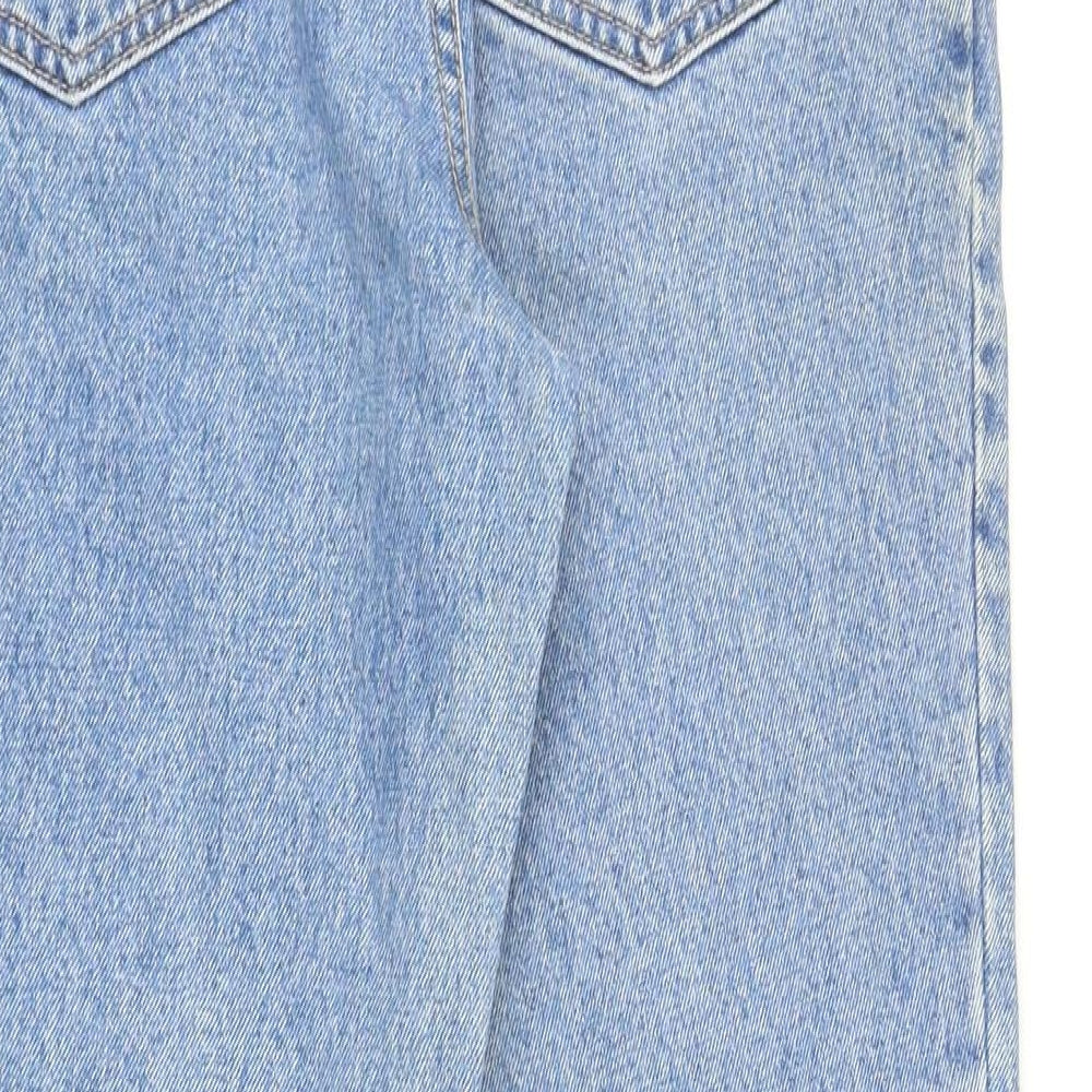 Easy Womens Blue Cotton Mom Jeans Size 30 in L27 in Regular Zip