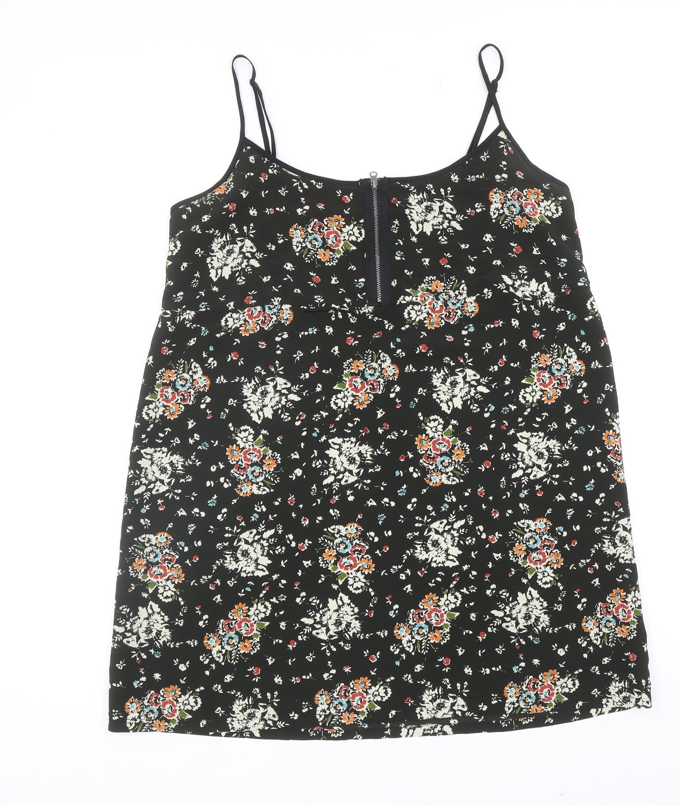 Kimchi Blue Womens Green Floral Polyester Camisole Tank Size L Scoop Neck - Lace Deatil