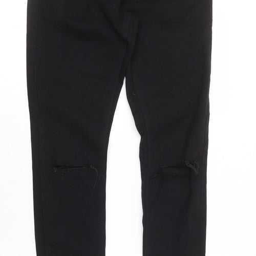 ASOS Womens Black Cotton Skinny Jeans Size 8 L31 in Regular Zip