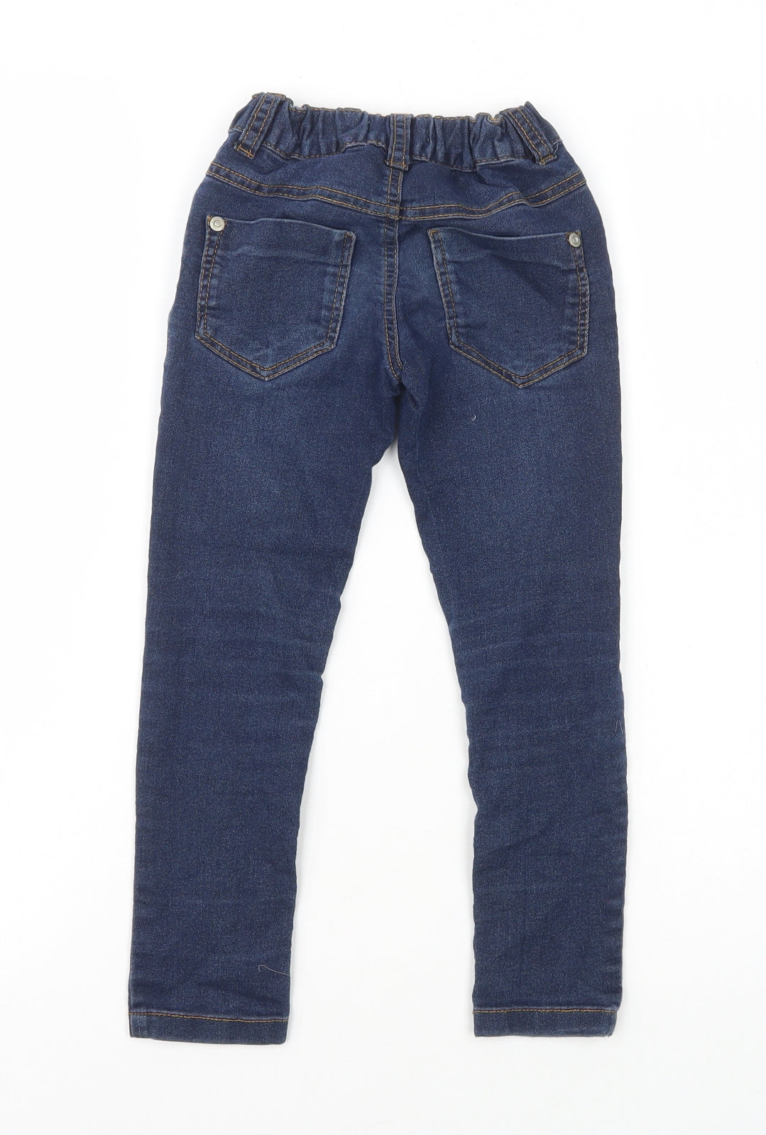 Blue Zoo Boys Blue Cotton Skinny Jeans Size 5 Years Regular Button