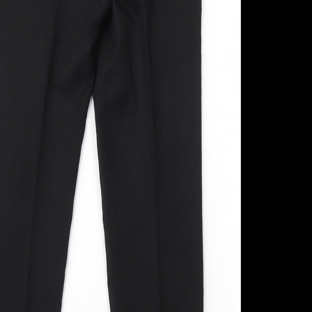 Papaya Womens Black Polyester Dress Pants Trousers Size 10 L28 in Regular Zip