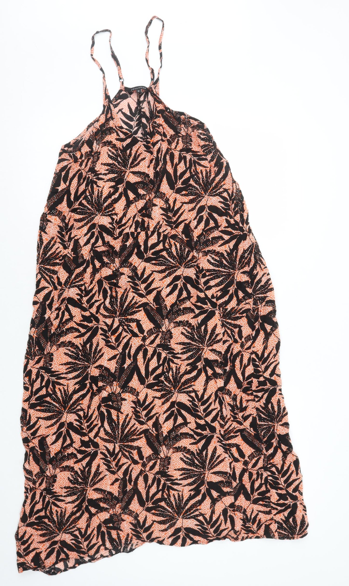 Peacocks Womens Multicoloured Floral Viscose A-Line Size M V-Neck Pullover