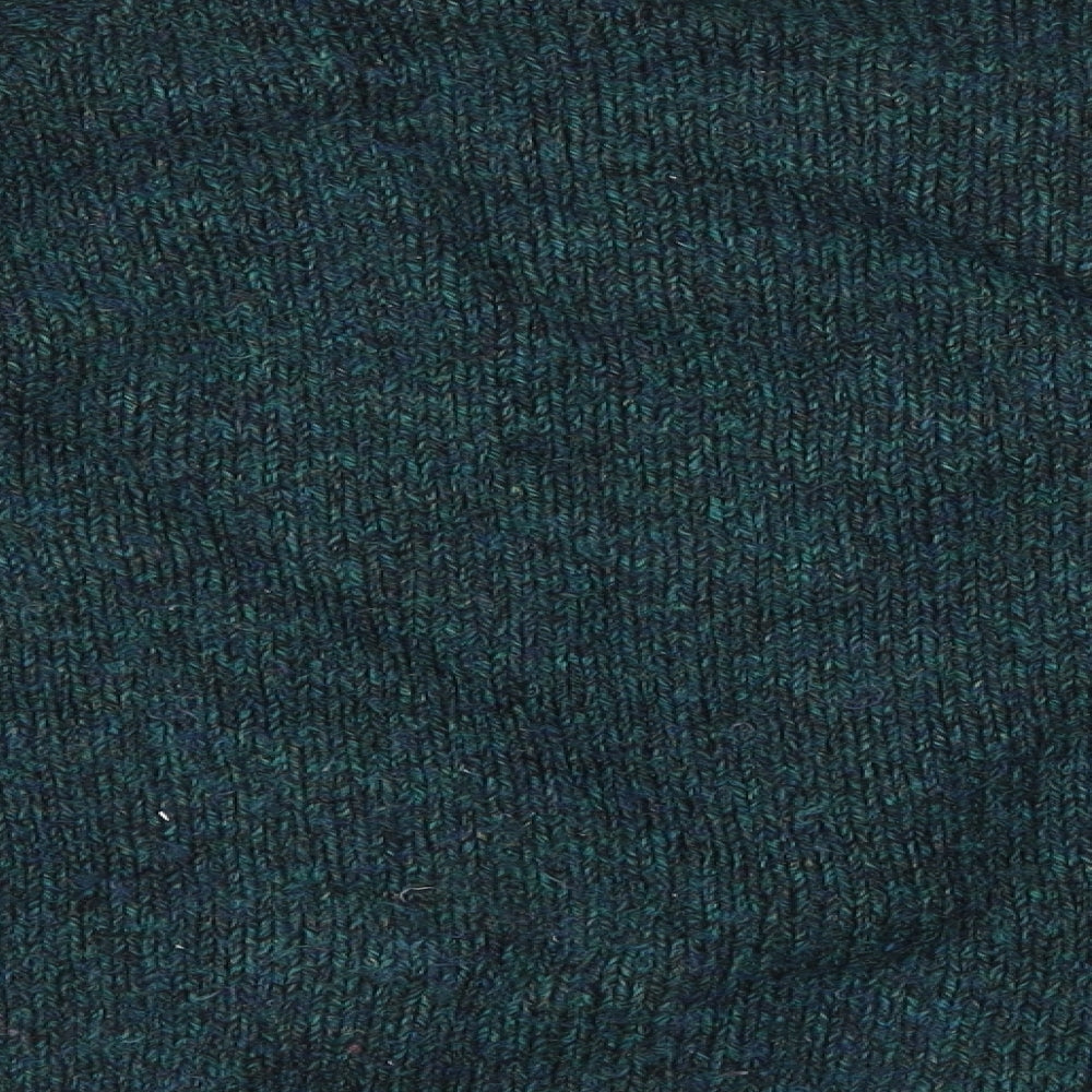 Preworn Womens Green V-Neck Acrylic Pullover Jumper Size M